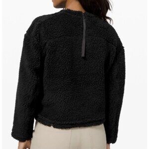 Lululemon Wool Black Whenever Crew Sherpa Pullover Women's Size 4 Sweatshirt